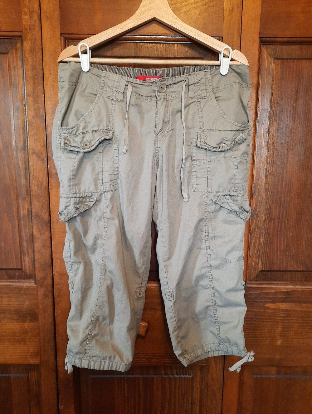 Vintage Y2K Unionbay 100% Cotton Tan Khaki Capri Pants Cargo Gorpcore Size 11